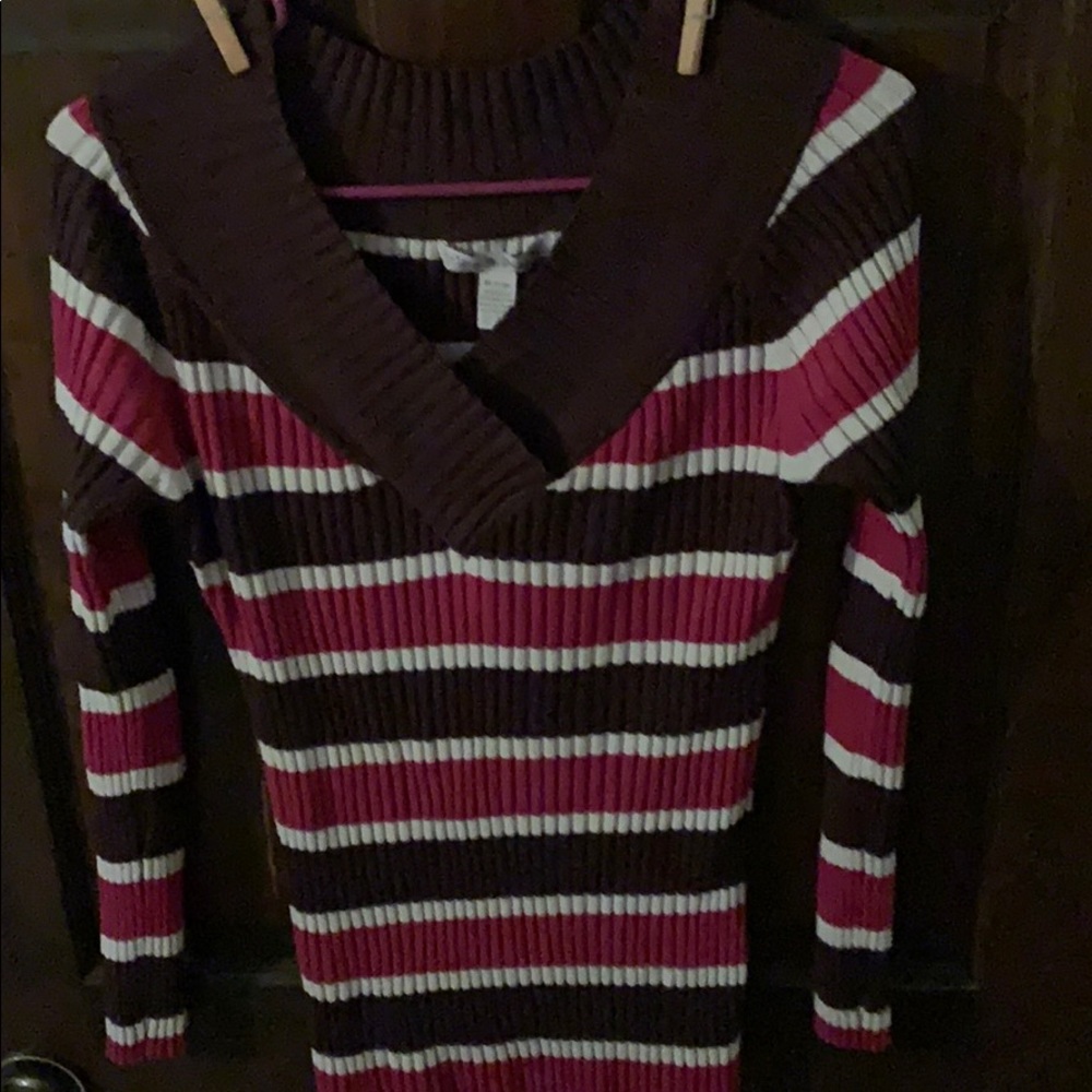 Womens XL Long Sleeve Striped Shirt
